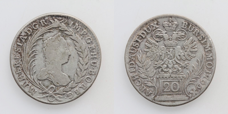 Maria Theresia 20 Kreuzer 1763 Prag