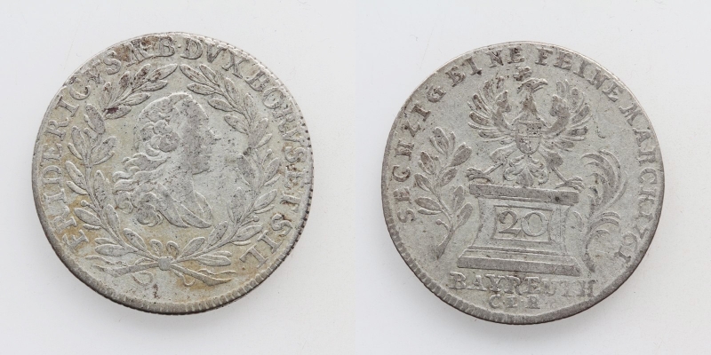 Brandenburg-Bayreuth Friedrich Christian 20 Kreuzer 1761