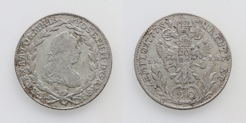 Joseph II. 20 Kreuzer 1777 B/SK-PD Kremnitz