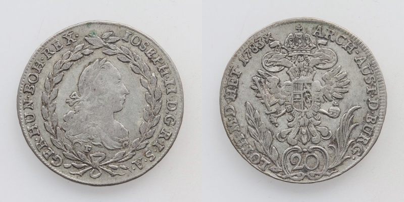 Tirol Joseph II. 20 Kreuzer 1783 F Hall