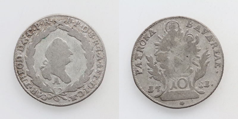 Bayern Karl Theodor 10 Kreuzer 1781
