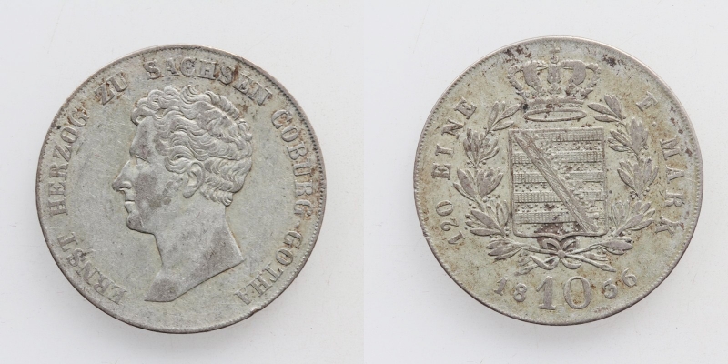 Sachsen-Coburg-Gotha Ernst I. 10 Kreuzer 1836 R!