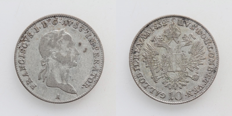 Franz II.(I.) 10 Kreuzer 1832 A Wien R!