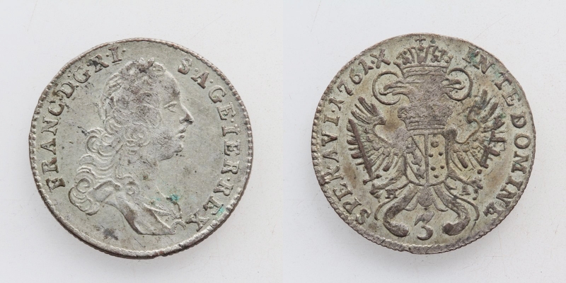 Tirol Franz I. 3 Kreuzer (Groschen) 1761 H-A Hall