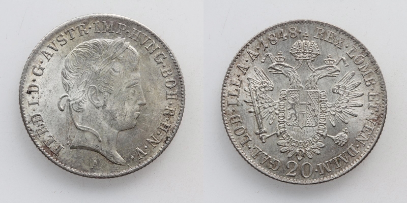Ferdinand I. 20 Kreuzer 1848 A Wien