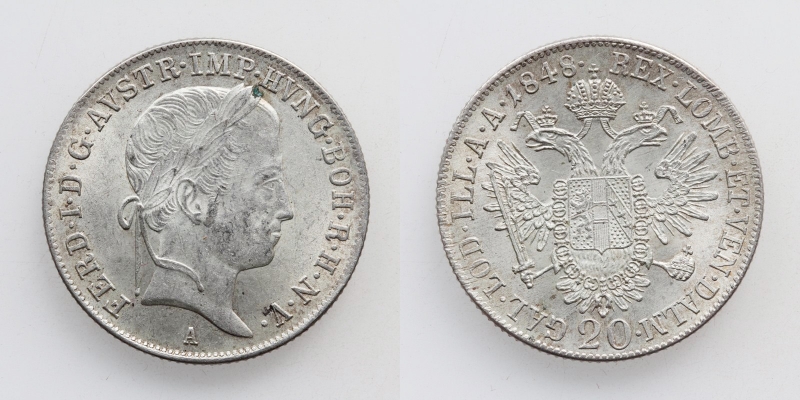 Ferdinand I. 20 Kreuzer 1848 A Wien
