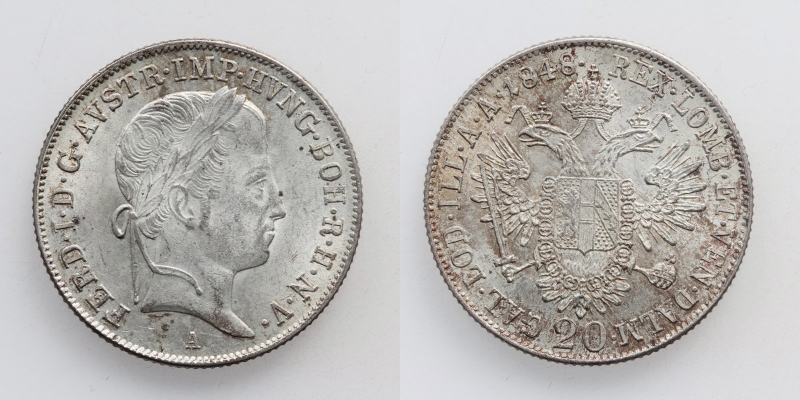 Ferdinand I. 20 Kreuzer 1848 A Wien