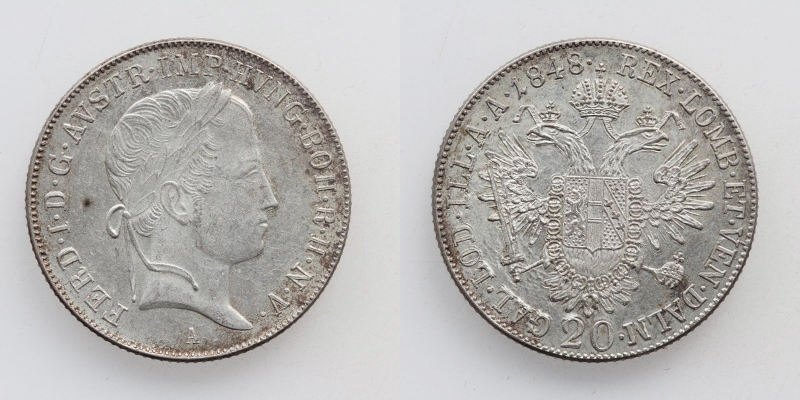Ferdinand I. 20 Kreuzer 1848 A Wien