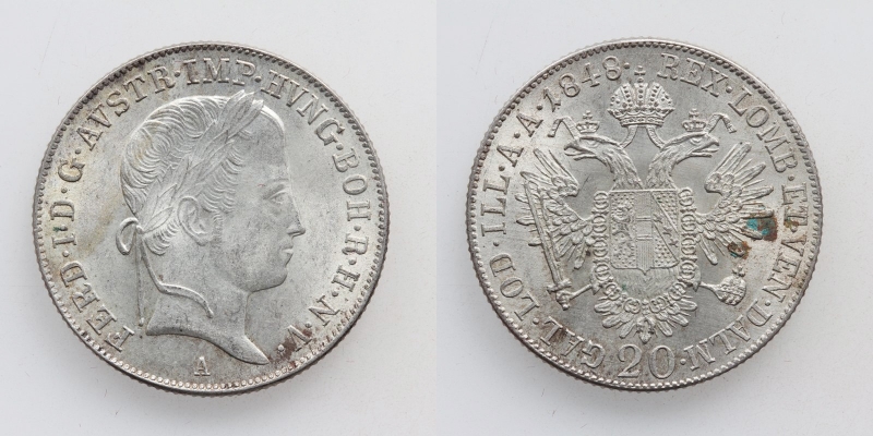 Ferdinand I. 20 Kreuzer 1848 A Wien