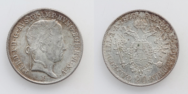 Ferdinand I. 20 Kreuzer 1848 A Wien