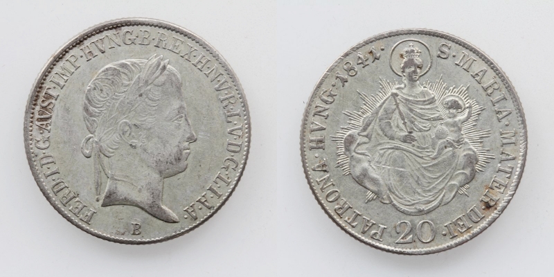 Ferdinand I. 20 Kreuzer 1841 B Kremnitz