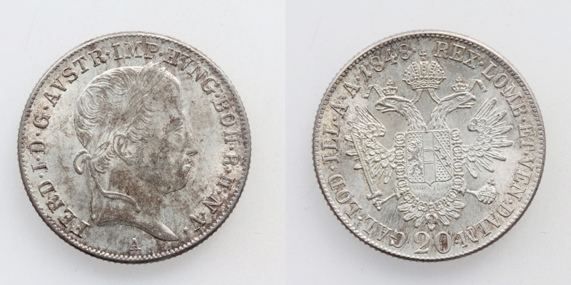 Ferdinand I. 20 Kreuzer 1848 A Wien