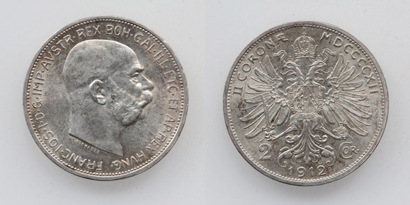 Österreich/Ungarn Franz Joseph I. 2 Kronen 1912
