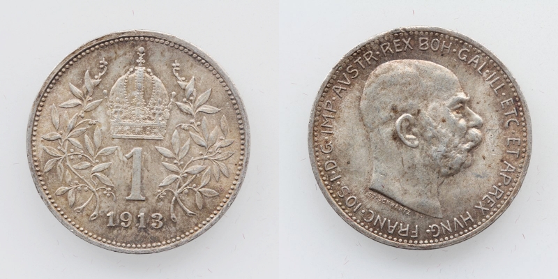 Österreich-Ungarn Franz Joseph I. 1 Krone 1913