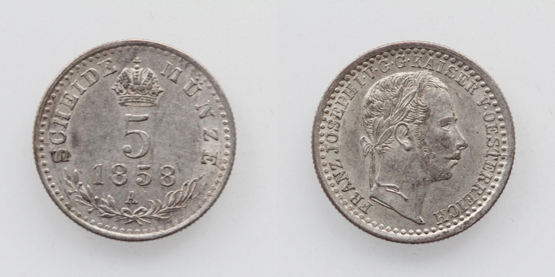 Österreich/Ungarn Franz Joseph I. 5 Kreuzer 1858 A Wien