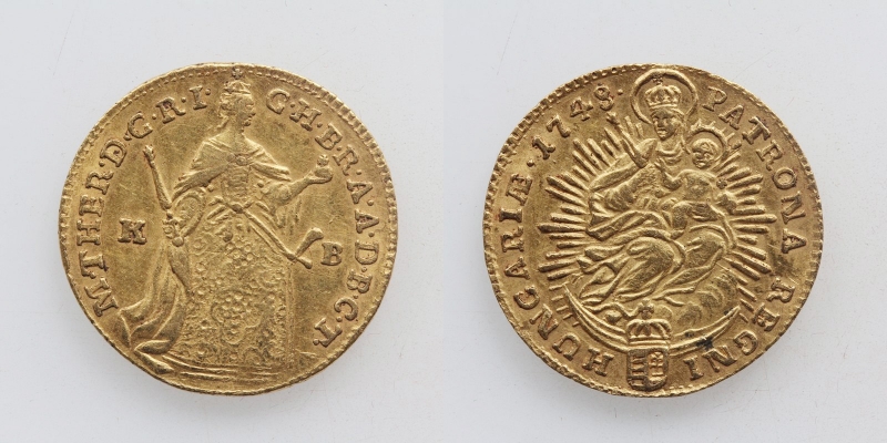 Maria Theresia Dukat 1748 KB Kremnitz R!
