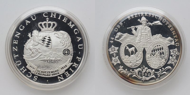 Bayern Schützenmedaille Silber 1994 Prien