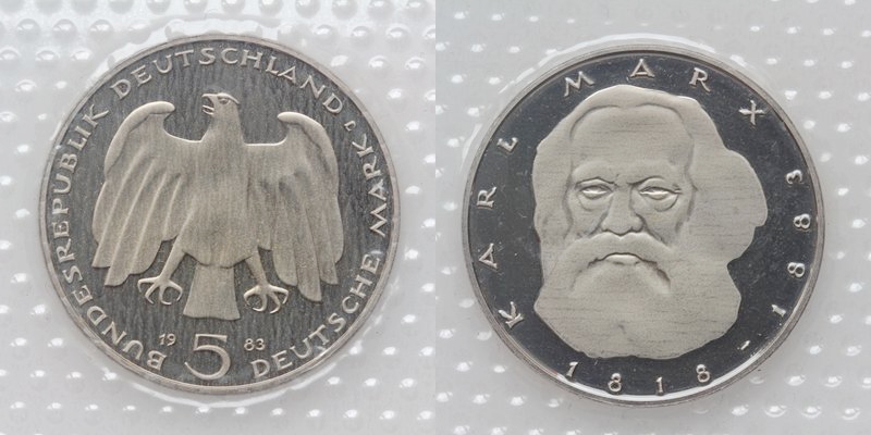 BRD 5 Mark 1983 J PP Karl Marx