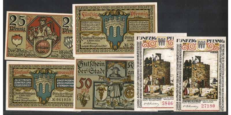 Bayern Notgeld Stadt Kitzingen 1921