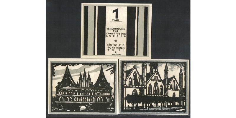 Schleswig-Holstein Notgeld Vereinigung zur Kunstpflege Lübeck 1921