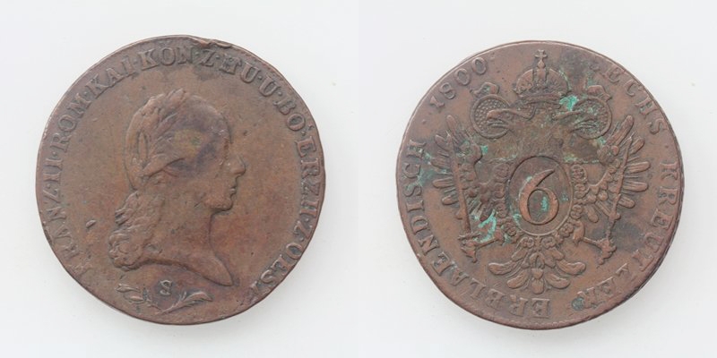 Franz II.(I.) 6 Kreuzer 1800 S Schmöllnitz