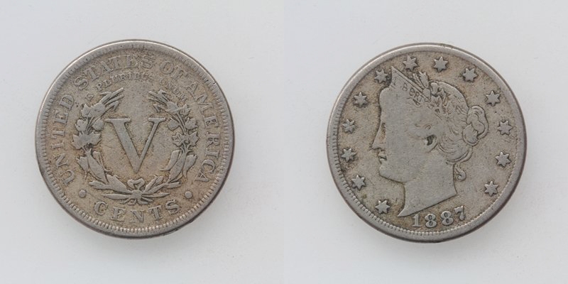 USA Five Cents 1887