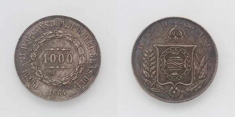 Brazilien 1000 Reis 1864