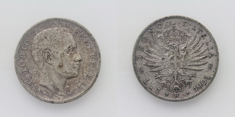 Italien Vittorio Emanuele III. 1 Lira 1901 Rom