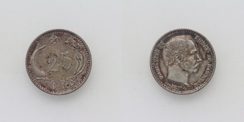 Dänemark Christian IX. 25 Öre 1894