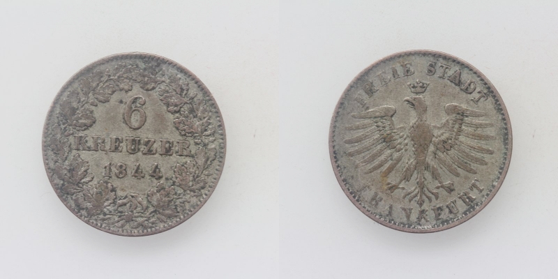 Frankfurt-Stadt 6 Kreuzer 1844