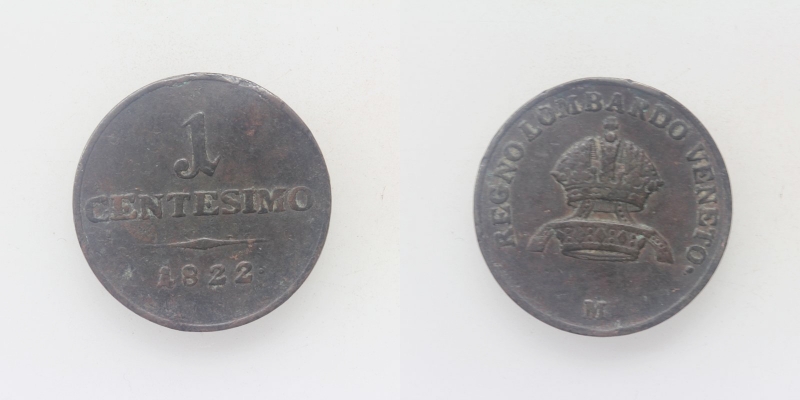 Franz II.(I.) 1 Centesimo 1822 M Mailand