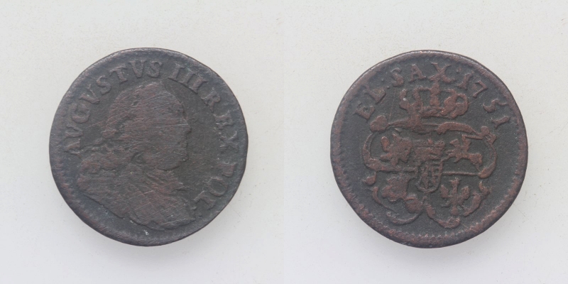 Sachsen  Friedrich August II. Schilling 1751