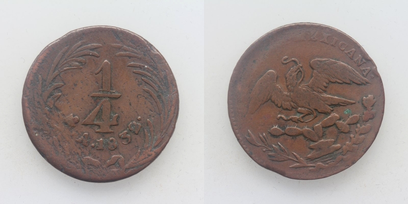 Mexiko 1/4 Real Mo. A. 1832