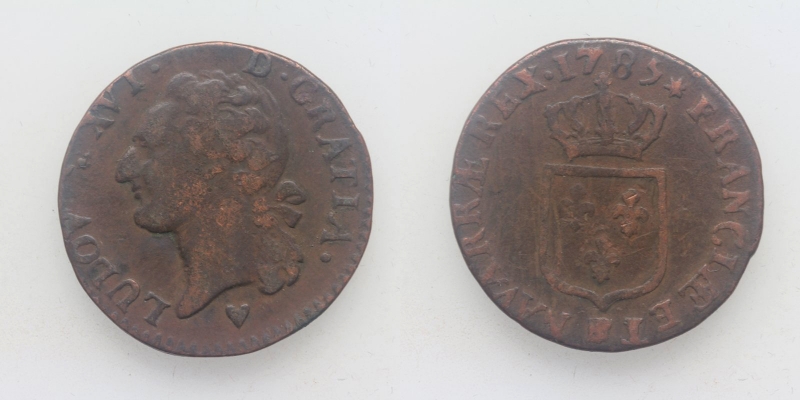 Frankreich Louis XVI. Liard 1785