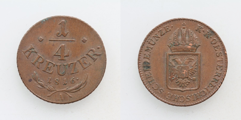 Franz II.(I.) 1/4 Kreuzer 1816 A Wien