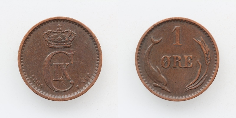 Dänemark Christian IX. 1 Öre 1894