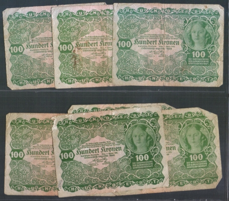 Österreich-Ungarn 100 Kronen 1922 7 Stück