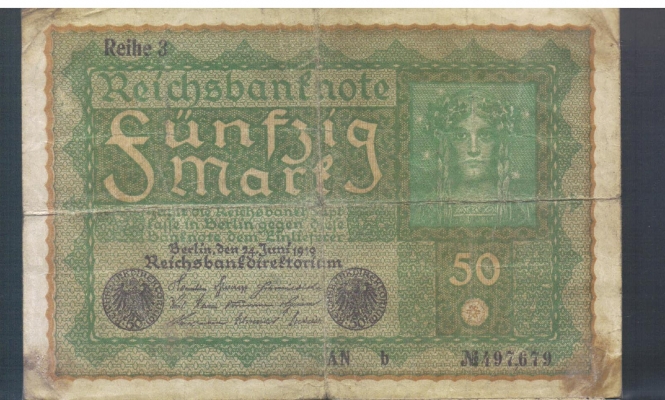 Deutsches Reich 50 Mark 1919 Reihe 3