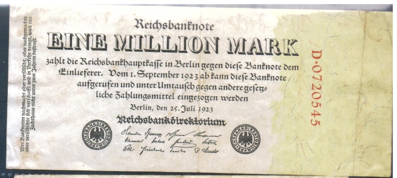 Deutsches Reich 1 Million Mark 1923
