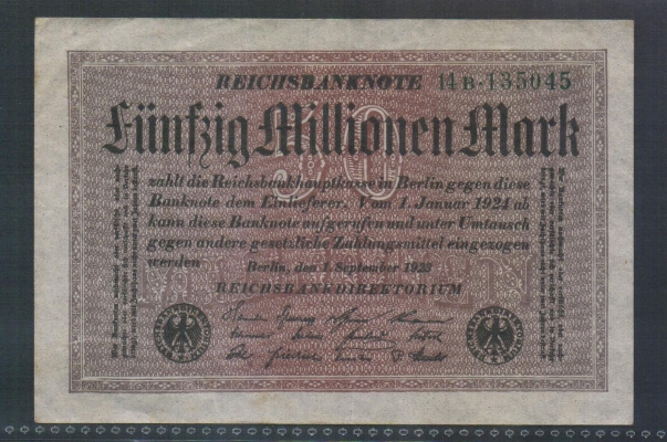 Deutsches Reich 50 Millionen Mark 1923