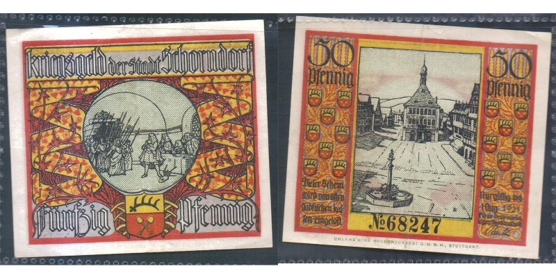 Württemberg Schorndorf 50 Pfennig 1920