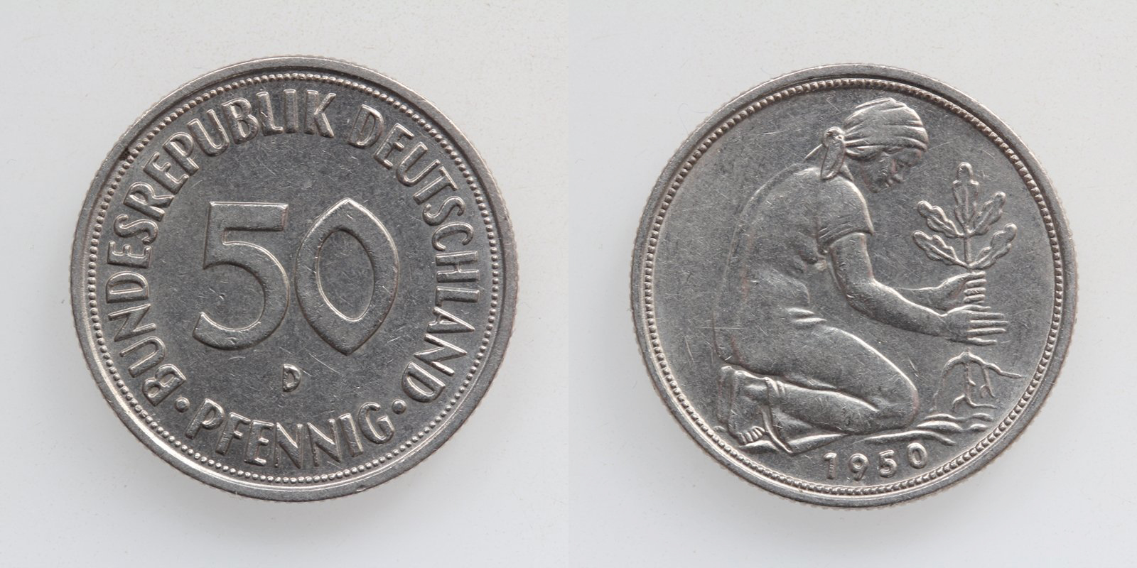 Numismatik e.U. Shop Deutschland 50 Pfennig 1950 D